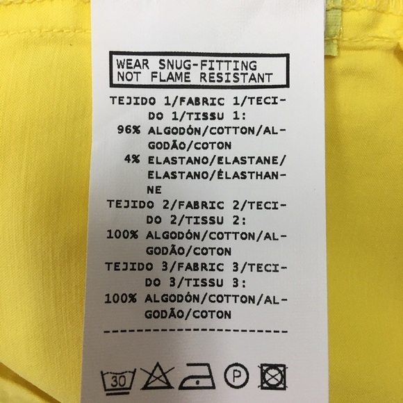 Pili Carrera Boys Yellow Flat Front Shorts Size 8 - Picture 6 of 9